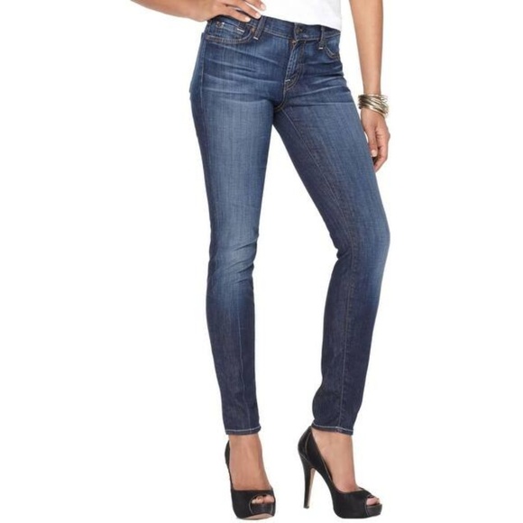7 For All Mankind Denim - 7 For All Mankind Sequin Stretch Skinny Jeans
